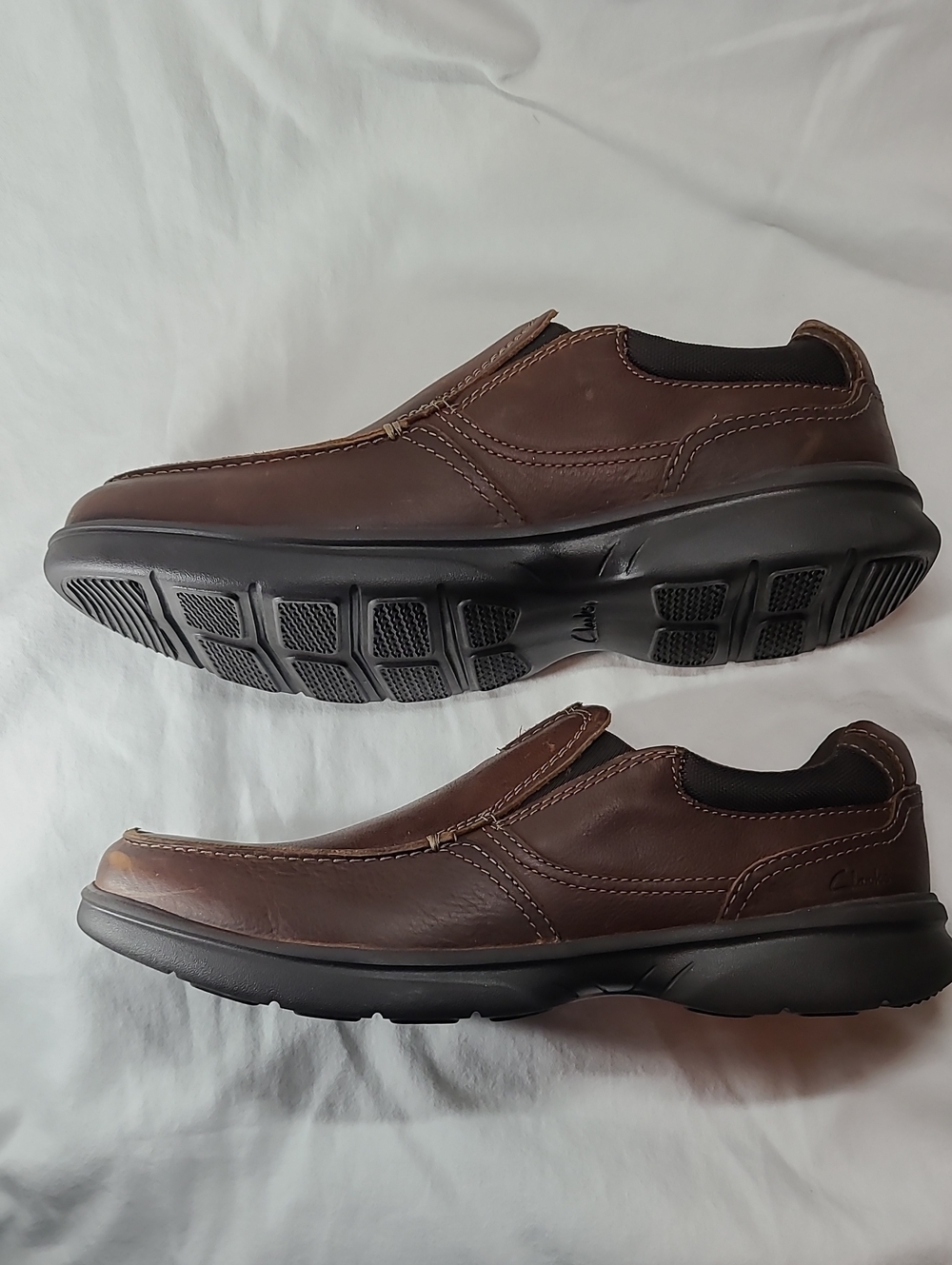 Clarks Extreme Comfort Bradley Free, Tan Slip on Size 10-1/2W Slip-On Loafer - Picture 3 of 16